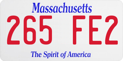 MA license plate 265FE2