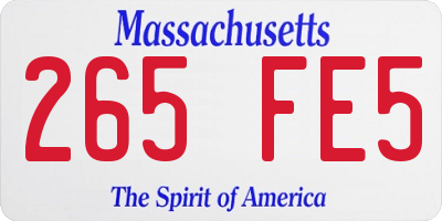 MA license plate 265FE5