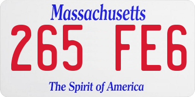 MA license plate 265FE6