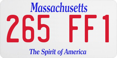 MA license plate 265FF1