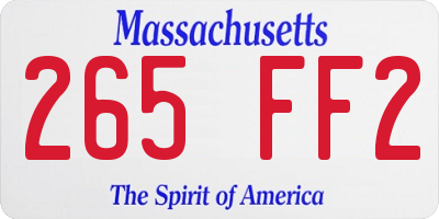 MA license plate 265FF2