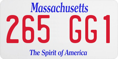 MA license plate 265GG1