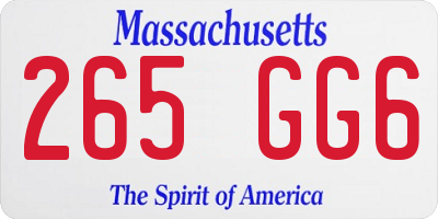 MA license plate 265GG6