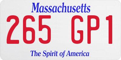 MA license plate 265GP1