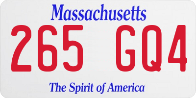 MA license plate 265GQ4
