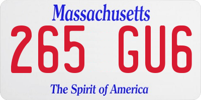 MA license plate 265GU6