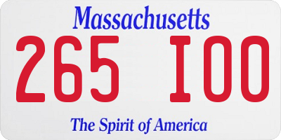 MA license plate 265IO0