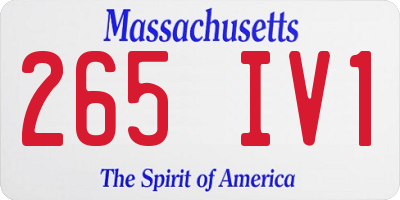 MA license plate 265IV1