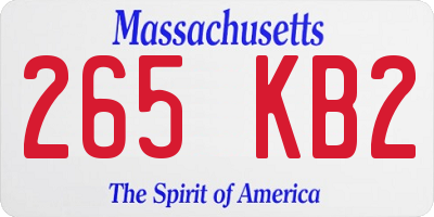 MA license plate 265KB2