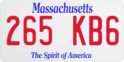 MA license plate 265KB6