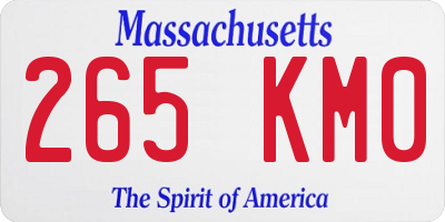 MA license plate 265KM0
