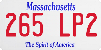 MA license plate 265LP2