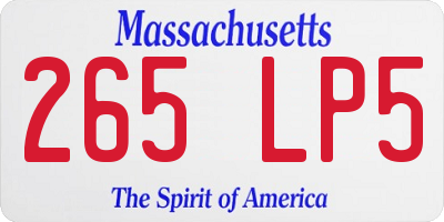 MA license plate 265LP5