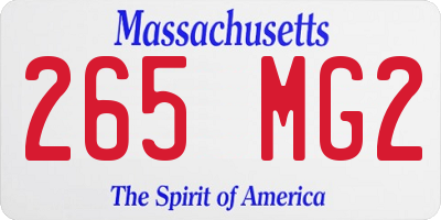 MA license plate 265MG2