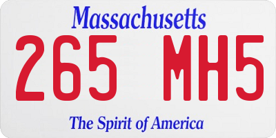 MA license plate 265MH5