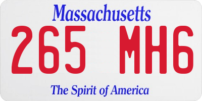 MA license plate 265MH6