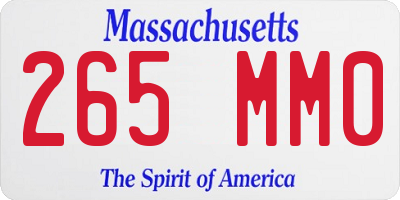 MA license plate 265MM0