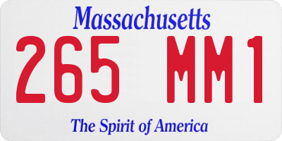 MA license plate 265MM1