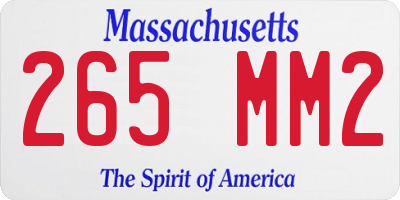 MA license plate 265MM2