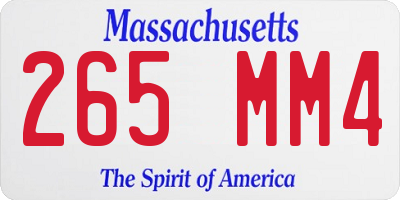MA license plate 265MM4