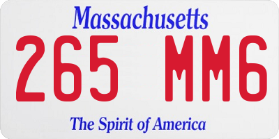 MA license plate 265MM6