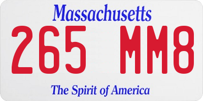 MA license plate 265MM8