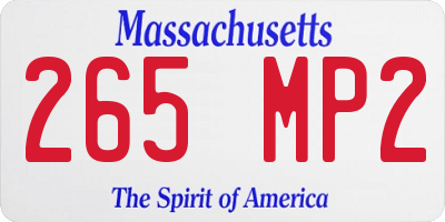 MA license plate 265MP2