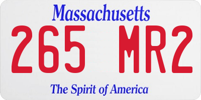 MA license plate 265MR2