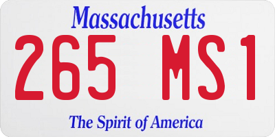 MA license plate 265MS1