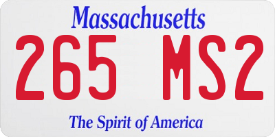 MA license plate 265MS2