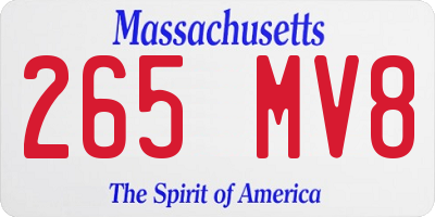 MA license plate 265MV8