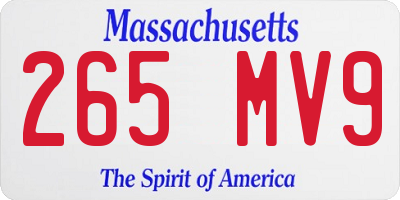 MA license plate 265MV9