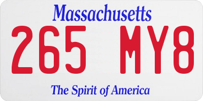 MA license plate 265MY8