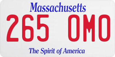 MA license plate 265OM0