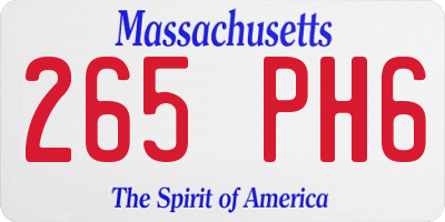 MA license plate 265PH6