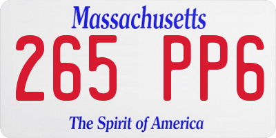 MA license plate 265PP6