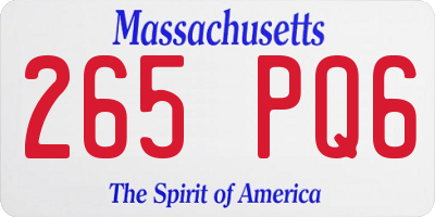 MA license plate 265PQ6