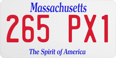 MA license plate 265PX1