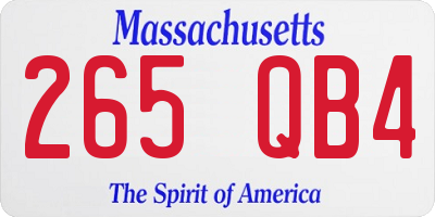 MA license plate 265QB4
