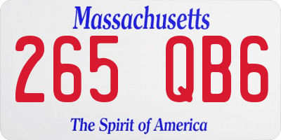 MA license plate 265QB6
