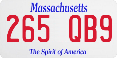 MA license plate 265QB9