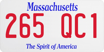 MA license plate 265QC1