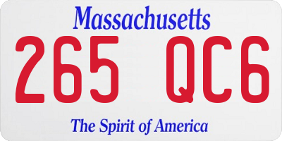 MA license plate 265QC6