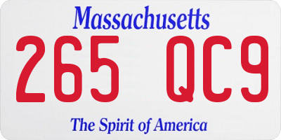 MA license plate 265QC9