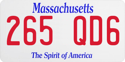 MA license plate 265QD6
