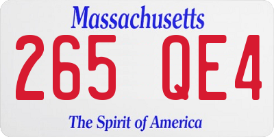 MA license plate 265QE4