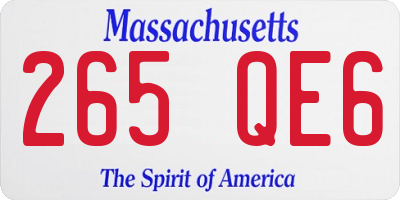 MA license plate 265QE6