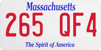 MA license plate 265QF4
