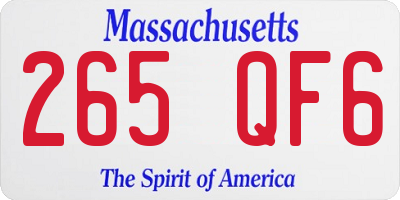 MA license plate 265QF6