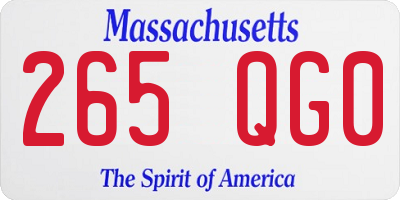 MA license plate 265QG0